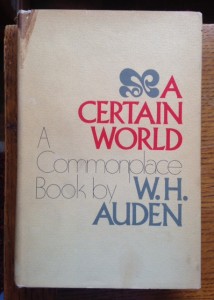 Auden, A Certain World front cover