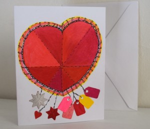 Heart card with tags